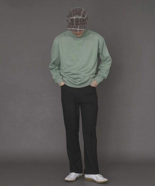 SENSE OF PLACE by URBAN RESEARCH（センスオブプレイスバイアーバンリサーチ）の「エコスエードカラースウェットシャツ（スウェット・メンズ・ブルー/ライトカーキ/ベージュ/モカ/チャコールグレー/ライトベージュ/イエロー/ミント・MEDIUM/X-LARGE/LARGE）」の18枚目の写真