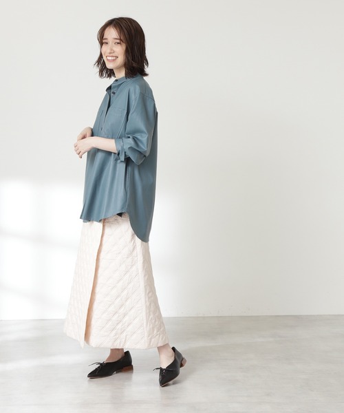 N.（N. Natural Beauty Basic）（エヌエヌナチュラルビューティーベーシック）の「◆キルティングスカート（スカート・レディース・イエロー/クリーム・MEDIUM）」の11枚目の写真