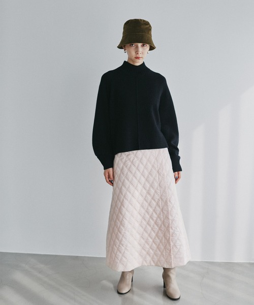 N.（N. Natural Beauty Basic）（エヌエヌナチュラルビューティーベーシック）の「◆キルティングスカート（スカート・レディース・イエロー/クリーム・MEDIUM）」の14枚目の写真