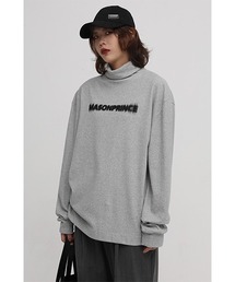 【MASONPRINCE】Front logo turtleneck cut and sew CT2051