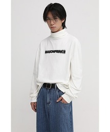 【MASONPRINCE】Front logo turtleneck cut and sew CT2051