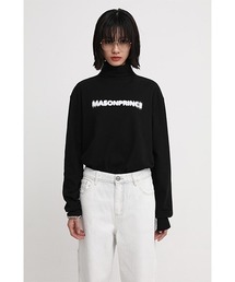 【MASONPRINCE】Front logo turtleneck cut and sew CT2051