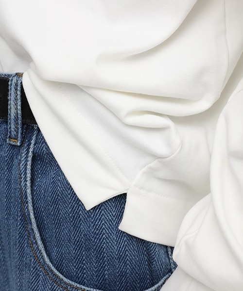 MASONPRINCE（メイソンプリンス）の「【MASONPRINCE】Front logo turtleneck cut and sew CT2051（Tシャツ/カットソー・メンズ・ホワイト/グレー/ブラック・M/S/L）」の20枚目の写真
