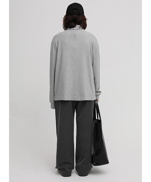 MASONPRINCE（メイソンプリンス）の「【MASONPRINCE】Front logo turtleneck cut and sew CT2051（Tシャツ/カットソー・メンズ・ホワイト/グレー/ブラック・M/S/L）」の9枚目の写真