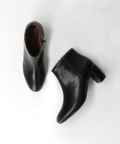 closet story（クローゼットストーリー）の「＜closet story（クローゼットストーリー）＞ラウンドトゥ ショートブーツ（ブーツ・レディース・ダークグレー/ブラック・23.5cm/24.5cm/24cm/23cm）」の2枚目の写真