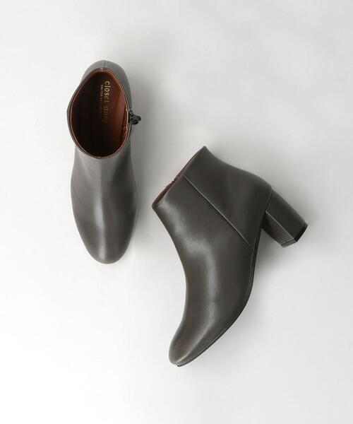 closet story（クローゼットストーリー）の「＜closet story（クローゼットストーリー）＞ラウンドトゥ ショートブーツ（ブーツ・レディース・ダークグレー/ブラック・23.5cm/24.5cm/24cm/23cm）」の5枚目の写真