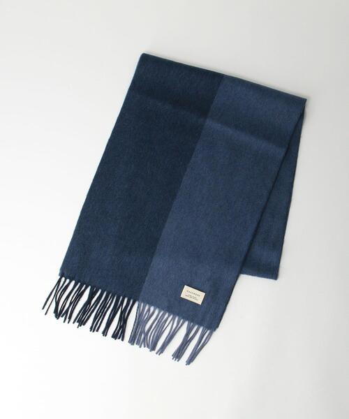 green label relaxing（グリーンレーベルリラクシング）の「＜green label relaxing＞カシミヤ スイッチ カラー マフラー（マフラー・メンズ・ダークグレー/ブラウン/ネイビー/ケリー・FREE）」の4枚目の写真