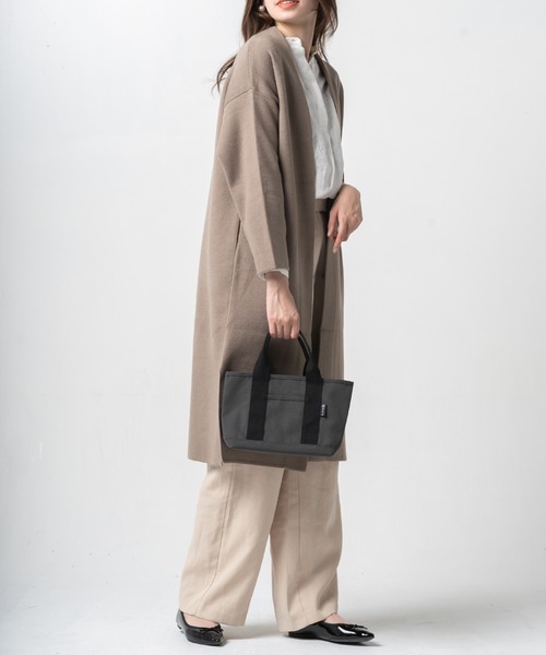 MURA（ムラ）の「R-PET(リサイクルポリエステル) 撥水 抗菌 仕切り付き ミニ トートバッグ（トートバッグ・レディース・ブラック/グレー/ベージュ/サンドグレー・FREE）」の22枚目の写真