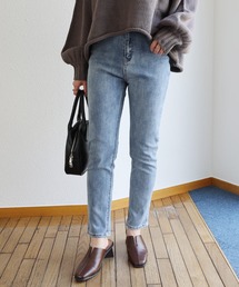 andme | ストレッチツイルハイウエストスキニーデニムパンツ(デニムパンツ)