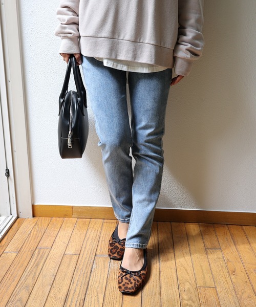 andme（アンドミー）の「ストレッチツイルハイウエストスキニーデニムパンツ（デニムパンツ・レディース・ブルー/ライトブルー・S/M/L）」の4枚目の写真