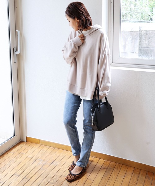 andme（アンドミー）の「ストレッチツイルハイウエストスキニーデニムパンツ（デニムパンツ・レディース・ブルー/ライトブルー・S/M/L）」の8枚目の写真