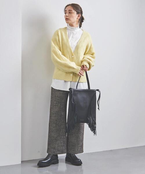 UNITED ARROWS(ユナイテッドアローズ)の「<UNITED ARROWS>RCN/CA/W Vネック カーディガン B(カーディガン/ボレロ・レディース・オフホワイト/ベージュ/イエロー・FREE)」の8枚目の写真