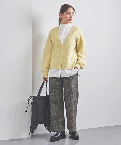 UNITED ARROWS(ユナイテッドアローズ)の「<UNITED ARROWS>RCN/CA/W Vネック カーディガン B(カーディガン/ボレロ・レディース・オフホワイト/ベージュ/イエロー・FREE)」の9枚目の写真