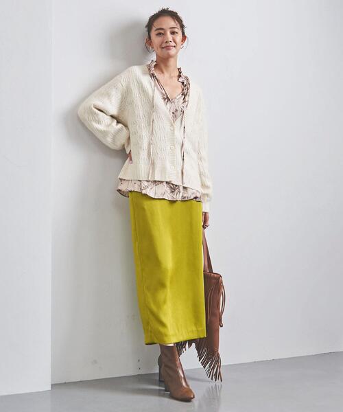 UNITED ARROWS(ユナイテッドアローズ)の「<UNITED ARROWS>RCN/CA/W Vネック カーディガン B(カーディガン/ボレロ・レディース・オフホワイト/ベージュ/イエロー・FREE)」の22枚目の写真