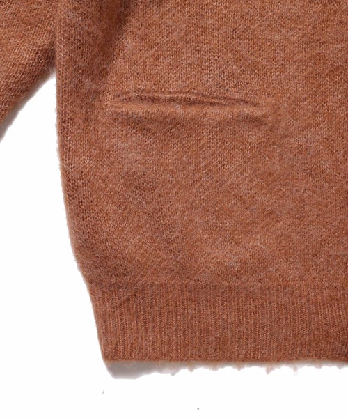 ADAM ET ROPE'（アダムエロペ）の「ソフトタッチ ボリュームニット ルーズ モヘアカーディガン/UNISEX（カーディガン/ボレロ・メンズ・ブラック/ピンク/ライトグリーン/レンガ・M/L）」の9枚目の写真