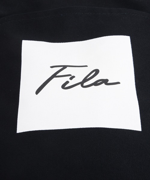FILA(フィラ)の「【FILA/フィラ】WEB限定 3ポケット付き 2way 綿キャンバス ロゴ トートバッグ/ショルダーバッグ(トートバッグ・レディース・ブラック/オフホワイト/オリーブ・FREE)」の6枚目の写真