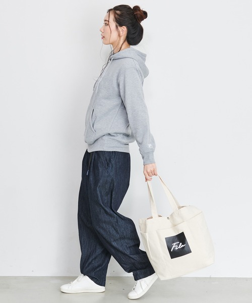 FILA(フィラ)の「【FILA/フィラ】WEB限定 3ポケット付き 2way 綿キャンバス ロゴ トートバッグ/ショルダーバッグ(トートバッグ・レディース・ブラック/オフホワイト/オリーブ・FREE)」の19枚目の写真