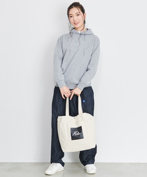 FILA(フィラ)の「【FILA/フィラ】WEB限定 3ポケット付き 2way 綿キャンバス ロゴ トートバッグ/ショルダーバッグ(トートバッグ・レディース・ブラック/オフホワイト/オリーブ・FREE)」の15枚目の写真