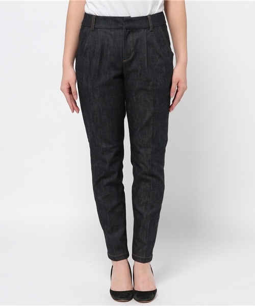 Sheta（シータ）の「デニムトラウザー（デニムパンツ・レディース・ネイビー・1/0）」の2枚目の写真