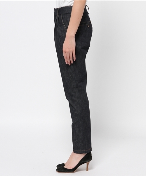 Sheta（シータ）の「デニムトラウザー（デニムパンツ・レディース・ネイビー・1/0）」の3枚目の写真