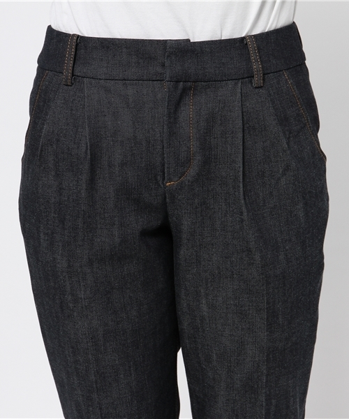 Sheta（シータ）の「デニムトラウザー（デニムパンツ・レディース・ネイビー・1/0）」の5枚目の写真