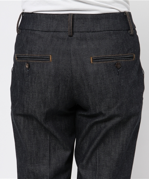 Sheta（シータ）の「デニムトラウザー（デニムパンツ・レディース・ネイビー・1/0）」の6枚目の写真