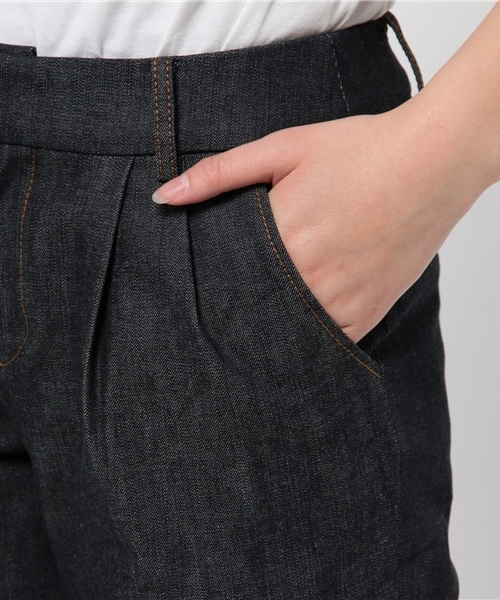 Sheta（シータ）の「デニムトラウザー（デニムパンツ・レディース・ネイビー・1/0）」の7枚目の写真