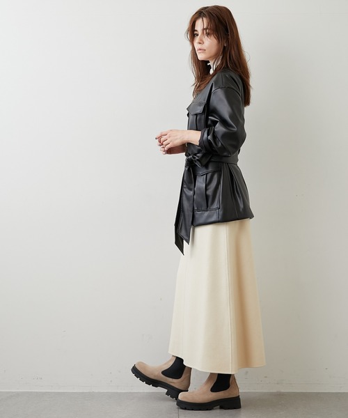 Whim Gazette（ウィムガゼット）の「フェイクレザーブルゾン（ブルゾン