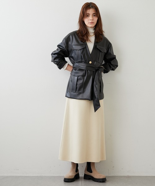 Whim Gazette（ウィムガゼット）の「フェイクレザーブルゾン（ブルゾン