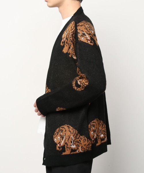 GALLIS ADDICTION（ガリスアディクション）の「GA PATTERN KNIT CARDIGAN/ニット カーディガン（カーディガン/ボレロ・メンズ・ブラック/ベージュ/ライトベージュ/ブラック系2・FREE）」の21枚目の写真