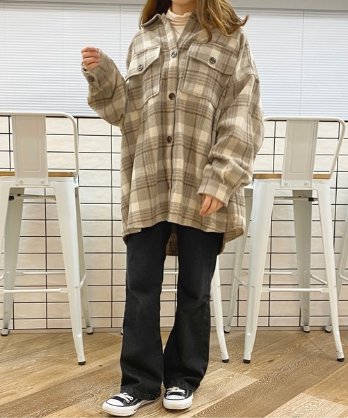 apres jour（アプレジュール）の「チェックオーバーチュニックシャツ【ZOZOTOWN限定アイテム】（シャツ/ブラウス・レディース・アイボリー/ライトベージュ/グリーン系その他・フリー/X-LARGE）」の20枚目の写真