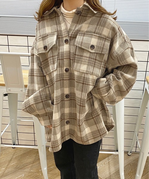 apres jour（アプレジュール）の「チェックオーバーチュニックシャツ【ZOZOTOWN限定アイテム】（シャツ/ブラウス・レディース・アイボリー/ライトベージュ/グリーン系その他・フリー/X-LARGE）」の15枚目の写真