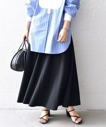 *〈手洗い可能〉ストレッチポンチサーキュラースカート◇