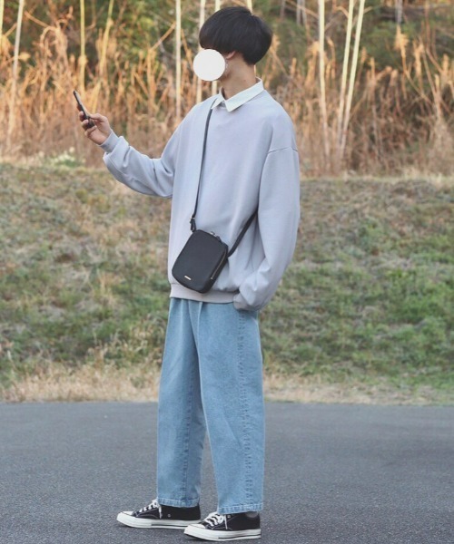 INTER FACTORY(インターファクトリー)の「ファッションインフルエンサー DAISUKE - ミニマルレザーショルダーバッグ made in INTER FACTORY(ショルダーバッグ・メンズ・ブラック・FREE)」の10枚目の写真