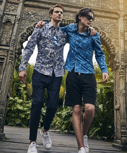 HYDROGEN（ハイドロゲン）の「《HYDROGEN/ハイドロゲン》フラワーシャツ/FLOWER SHIRT（シャツ/ブラウス・メンズ・ブルー系その他/ベージュ系その他・X-LARGE/LARGE/SMALL/MEDIUM/X-SMALL）」の3枚目の写真