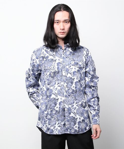 HYDROGEN（ハイドロゲン）の「《HYDROGEN/ハイドロゲン》フラワーシャツ/FLOWER SHIRT（シャツ/ブラウス・メンズ・ブルー系その他/ベージュ系その他・X-LARGE/LARGE/SMALL/MEDIUM/X-SMALL）」の4枚目の写真