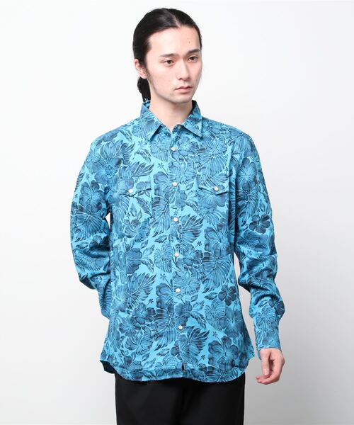 HYDROGEN（ハイドロゲン）の「《HYDROGEN/ハイドロゲン》フラワーシャツ/FLOWER SHIRT（シャツ/ブラウス・メンズ・ブルー系その他/ベージュ系その他・X-LARGE/LARGE/SMALL/MEDIUM/X-SMALL）」の5枚目の写真