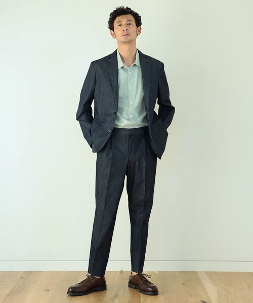 B:MING by BEAMS(ビーミングバイビームス)の「B:MING by BEAMS / NOMAD デニム調 1プリーツ スラックス (セットアップ対応)(スーツパンツ・メンズ・インディゴブルー・44/46/48/50)」の8枚目の写真