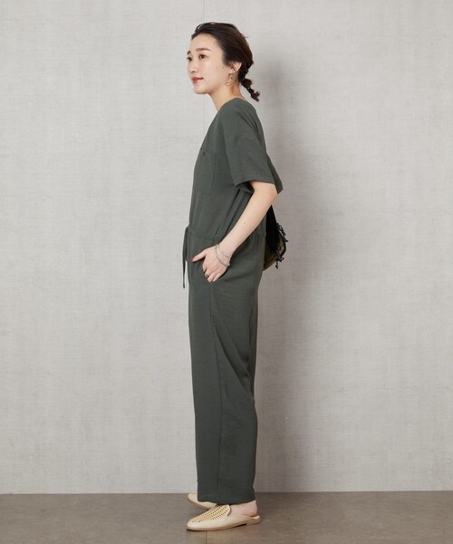 FREAK'S STORE（フリークスストア）の「▽【WEB限定】リラックスオールインワン（つなぎ/オールインワン・レディース・ブラック/パープル/オリーブ/ブルー/ナチュラル・SMALL/MEDIUM）」の19枚目の写真