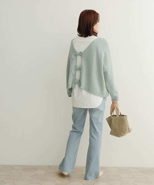 URBAN RESEARCH DOORS(アーバンリサーチドアーズ)の「コットンラウンドヘムチュニックTシャツ(Tシャツ/カットソー・レディース・オフホワイト・1)」の10枚目の写真