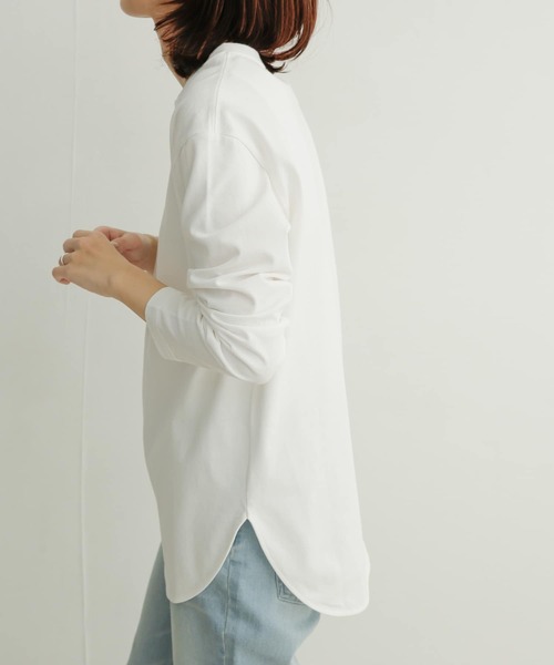 URBAN RESEARCH DOORS(アーバンリサーチドアーズ)の「コットンラウンドヘムチュニックTシャツ(Tシャツ/カットソー・レディース・オフホワイト・1)」の20枚目の写真