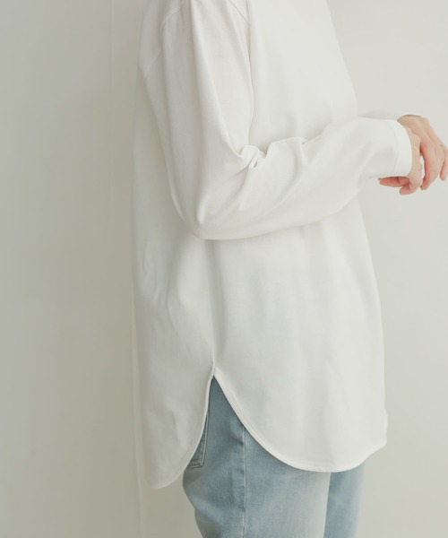 URBAN RESEARCH DOORS(アーバンリサーチドアーズ)の「コットンラウンドヘムチュニックTシャツ(Tシャツ/カットソー・レディース・オフホワイト・1)」の14枚目の写真