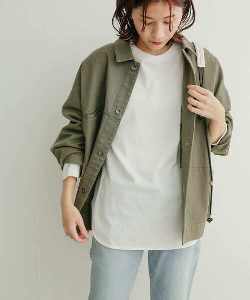 URBAN RESEARCH DOORS(アーバンリサーチドアーズ)の「コットンラウンドヘムチュニックTシャツ(Tシャツ/カットソー・レディース・オフホワイト・1)」の8枚目の写真