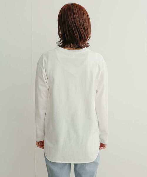 URBAN RESEARCH DOORS(アーバンリサーチドアーズ)の「コットンラウンドヘムチュニックTシャツ(Tシャツ/カットソー・レディース・オフホワイト・1)」の12枚目の写真