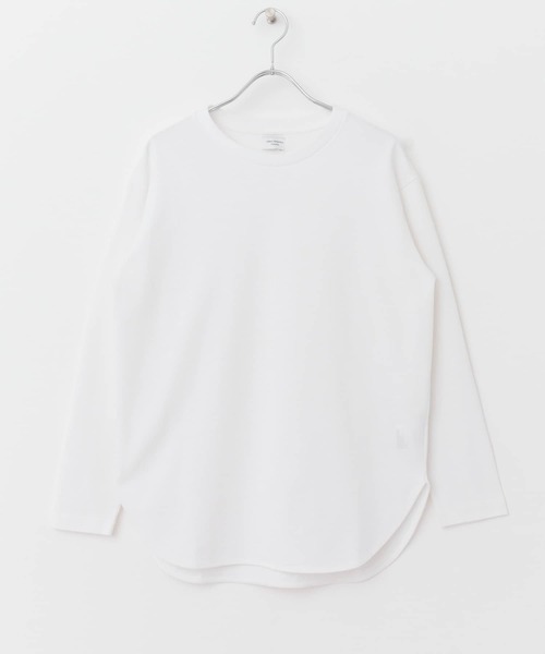 URBAN RESEARCH DOORS(アーバンリサーチドアーズ)の「コットンラウンドヘムチュニックTシャツ(Tシャツ/カットソー・レディース・オフホワイト・1)」の5枚目の写真