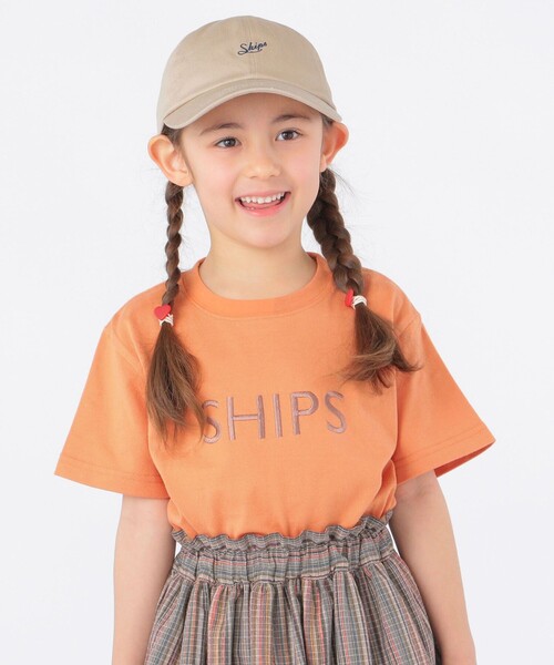 SHIPS（シップス）の「SHIPS KIDS:SHIPS ロゴ TEE(100～160cm)（Tシャツ/カットソー・キッズ・ライトホワイト/ホワイト系その他/ピンク/オレンジ/クリーム/ライトグリーン/グリーン/ネイビー・100/110/120/130/S/145/M/160）」の8枚目の写真