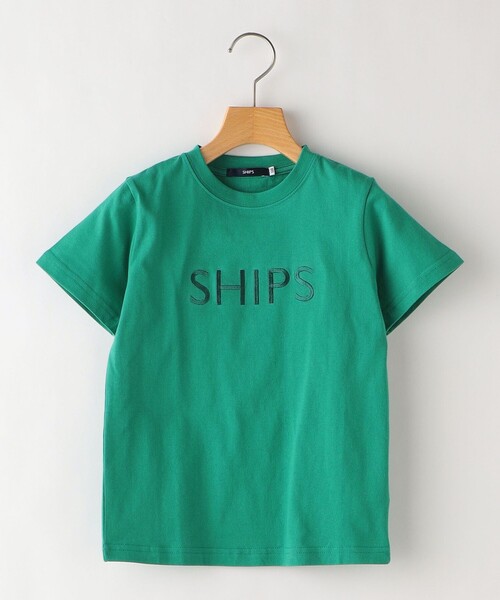 SHIPS（シップス）の「SHIPS KIDS:SHIPS ロゴ TEE(100～160cm)（Tシャツ/カットソー・キッズ・ライトホワイト/ホワイト系その他/ピンク/オレンジ/クリーム/ライトグリーン/グリーン/ネイビー・100/110/120/130/S/145/M/160）」の4枚目の写真
