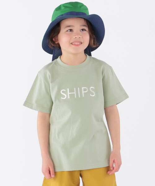 SHIPS（シップス）の「SHIPS KIDS:SHIPS ロゴ TEE(100～160cm)（Tシャツ/カットソー・キッズ・ライトホワイト/ホワイト系その他/ピンク/オレンジ/クリーム/ライトグリーン/グリーン/ネイビー・100/110/120/130/S/145/M/160）」の5枚目の写真
