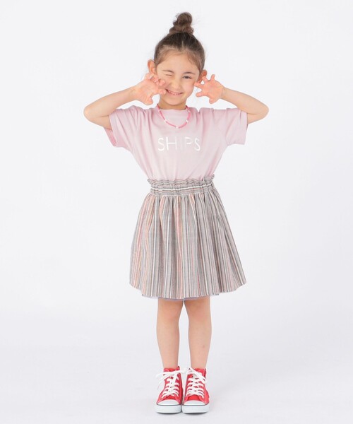 SHIPS（シップス）の「SHIPS KIDS:SHIPS ロゴ TEE(100～160cm)（Tシャツ/カットソー・キッズ・ライトホワイト/ホワイト系その他/ピンク/オレンジ/クリーム/ライトグリーン/グリーン/ネイビー・100/110/120/130/S/145/M/160）」の13枚目の写真