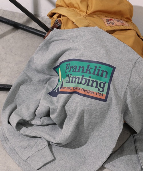 Franklin Climbing(フランクリンクライミング)の「【Franklin Climbing 】バックプリントボックスロゴ長袖Tee(Tシャツ/カットソー・メンズ・オレンジ/グレー/サックスブルー/チャコールグレー/ホワイト・L/M/XS/XL/S)」の3枚目の写真